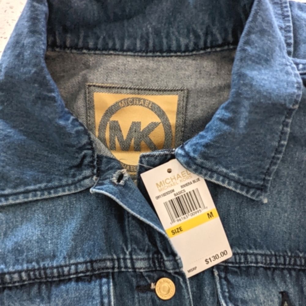 New Distressed Frayed Denim Jacket M Grunge Indie Sleaze Streetwear Festival - Picture 3 of 6
